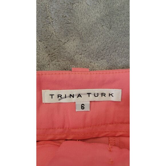 Trina Turk Salmon Pink Trouser Pants - Picture 3 of 4
